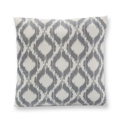 Pair of Outdoor Scatter Cushions - Grey Aztec - Water Resistant, 45 x ...