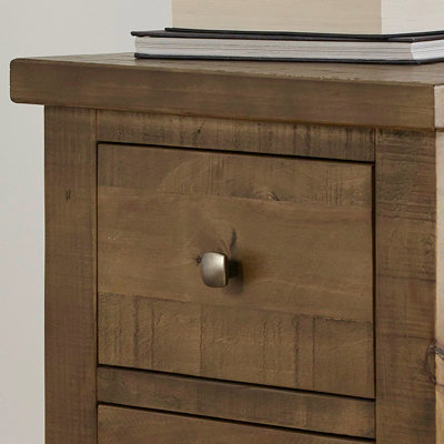 Pair of Plank 2 Drawer Wooden Bedside Tables