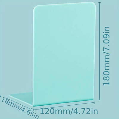 Pair of Plastic Bookend Anti Slip Book End Stand Support Office School ...