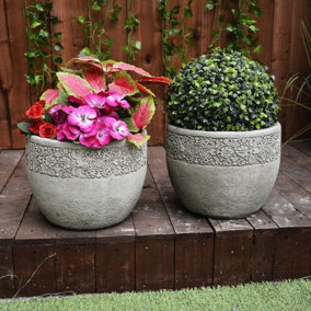 Pair of Small size Lace Flowerpots