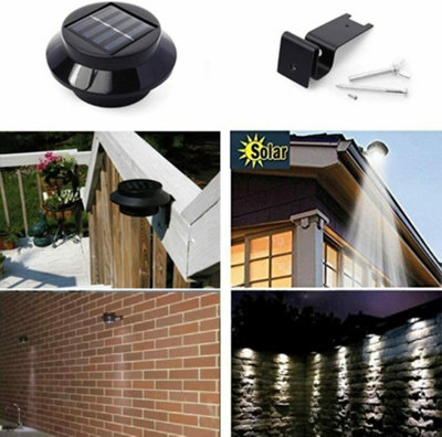 Gutter solar store lights black