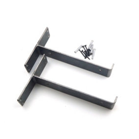 Pair of T Shape Scaffold Board Shelf Brackets Cast Iron (6" x 9")