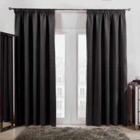 Pair of Thermal Ready Made Eyelet Blackout Curtains