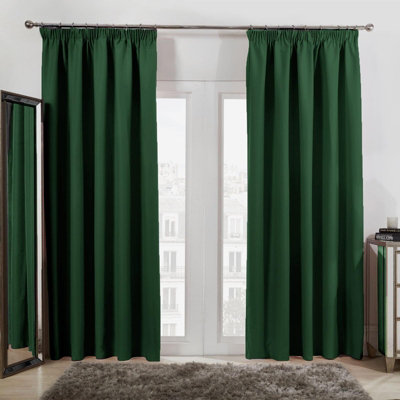 Pair of Thermal Ready Made Pencil Pleat Blackout Curtains