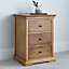 Pair of Toulon Oak 3 Drawer Bedside Tables
