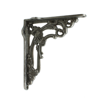 Pair of Victorian Scroll Leaf Shelf Brackets 130mm x 155mm - 3