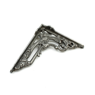 Pair of Victorian Scroll Leaf Shelf Brackets 130mm x 155mm - 4