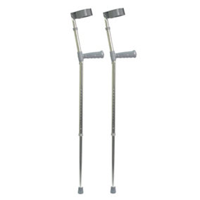 PAIR PVC Wedge Handled Aluminium Elbow Crutch - Single Height Adjustment