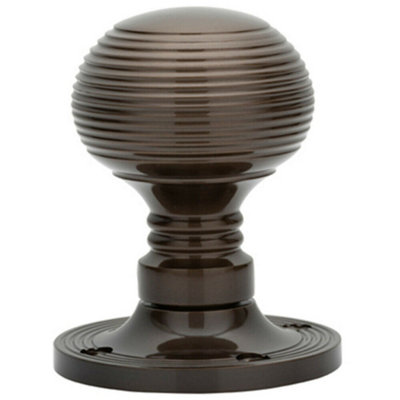 PAIR Round Textured Mortice Door Knob 52mm Dia Dark Bronze Beehive Knob Price Comparisons | Compare The Build