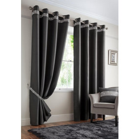 Palace 46" x 54" Charcoal (Ring Top Curtains)