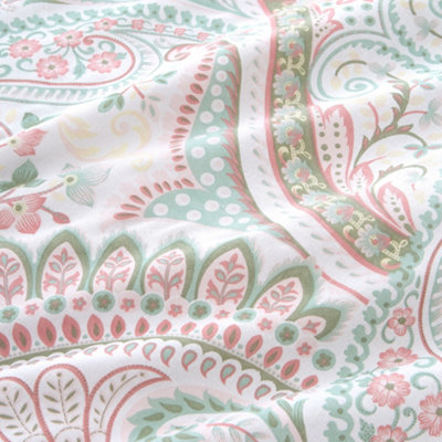 Palais Rich Jacobean Damask Print Green Duvet Cover Set