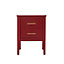 Palau 2 Drawer Red Bedside Table