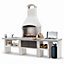 Palazzetti 803004910 Marbella Outdoor BBQ Kitchen with Twin Gas Hob and Sink - Anthracite