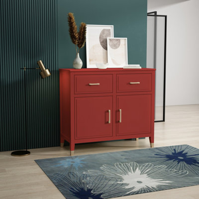 Palazzi 2 Door 2 Drawer Sideboard Red DIY at B Q