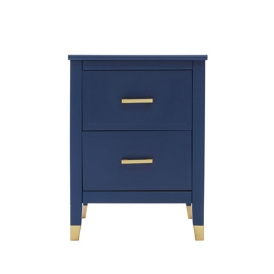 Palazzi 2 Drawer Bedside Blue H61 W45 D40cm