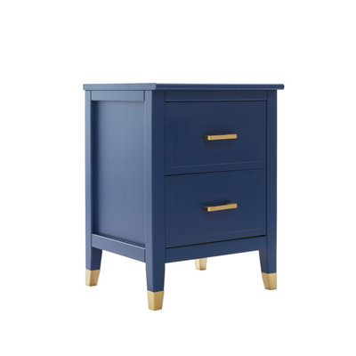 Palazzi 2 Drawer Bedside Blue H61 W45 D40cm