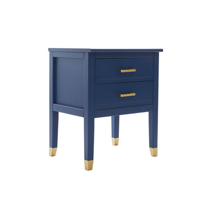 Palazzi 2 Drawer Bedside Blue H61 W50 D40cm