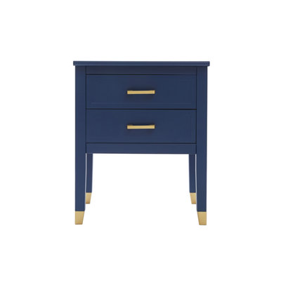 Palazzi 2 Drawer Bedside Blue H61 W50 D40cm