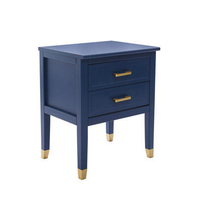 Palazzi 2 Drawer Bedside Blue H61 W50 D40cm