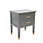 Palazzi 2 Drawer Bedside Table Grey