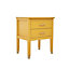 Palazzi 2 Drawer Bedside Table Mustard