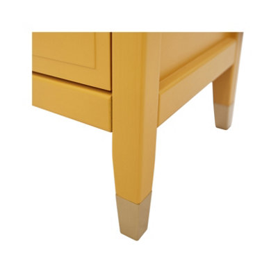 Palazzi 2 Drawer Bedside Table Mustard