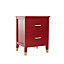 Palazzi 2 Drawer Bedside Table Red