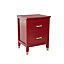 Palazzi 2 Drawer Bedside Table Red