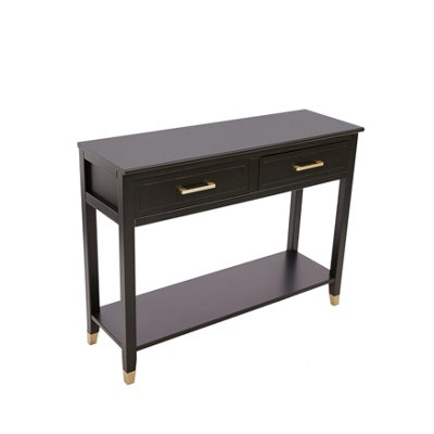 Palazzi 2 Drawer Console Table Black