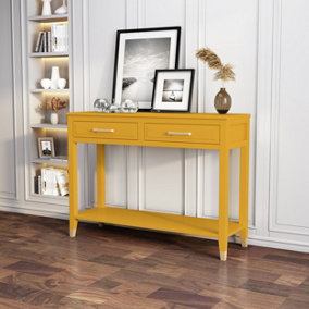 Palazzi 2 Drawer Console Table Mustard