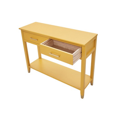 Palazzi 2 Drawer Console Table Mustard