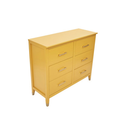 Palazzi 6 Drawer Chest of Drawers Mustard | DIY at B&Q