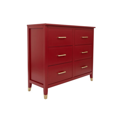 Palazzi 6 Drawer Chest of Drawers Red