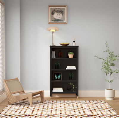 Palazzi Bookcase H127 W69 D25cm - Black