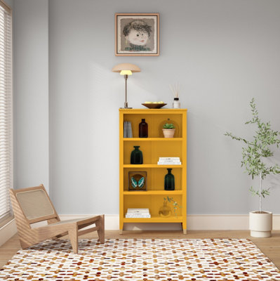 Palazzi Bookcase H127 W69 D25cm - Mustard