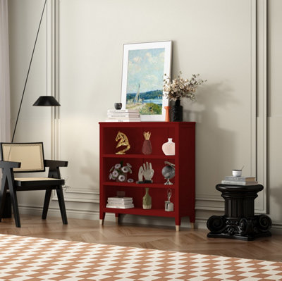 Palazzi Bookcase H97 W89 D25cm - Red