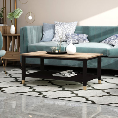 Palazzi Coffee Table H45 W100 D56cm Black/Natural