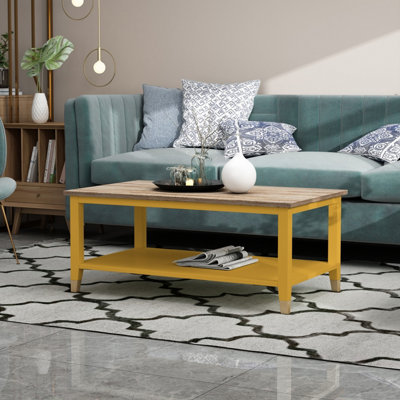 Palazzi Coffee Table H45 W100 D56cm Mustard/Natural