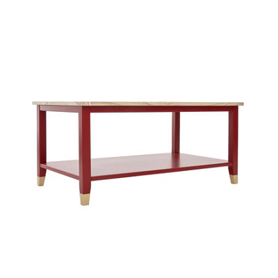 Palazzi Coffee Table H45 W100 D56cm Red/Natural