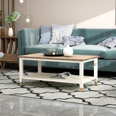 Palazzi Coffee Table H45 W100 D56cm White/Natural