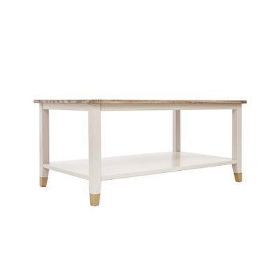 Palazzi Coffee Table H45 W100 D56cm White/Natural