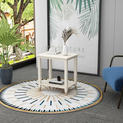 Palazzi Side Table H58 W50 D50cm White