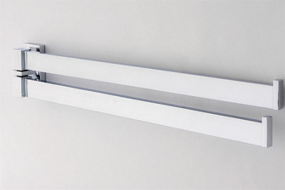 Palermo Bathroom Double Swing Towel Rail | DIY at B&Q