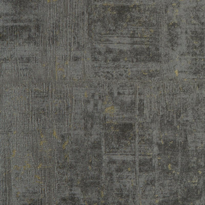 Palermo Wallpaper in Gold Metallic on Graphite