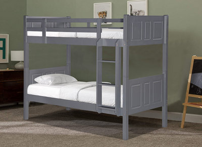 Palermo Wooden Kids Bunk Bed Grey Frame