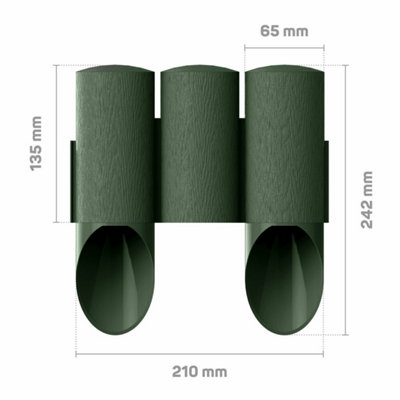 Palisade Edging Border Edge Cellfast Sturdy Frost Resistant Garden Multipacks UK Green 10.5m - 34.5ft