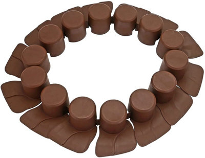 Palisade Edging for Garden Lawn and Plant Borders - Easy to Install with Push-in Secure Pegs - Create Flowerbeds Paths