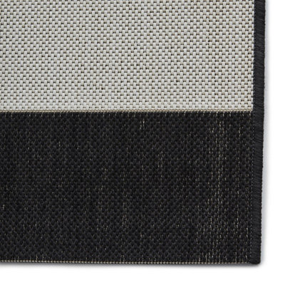 Palisades Trail Flat Weave Super Durable Easy Clean Stripe Rug - Black/White - 120x170