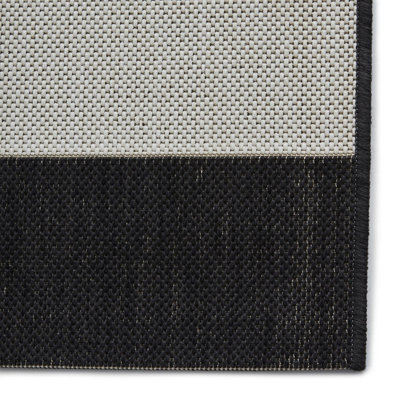 Palisades Trail Flat Weave Super Durable Easy Clean Stripe Rug - Black/White - 160x230