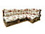 Pallet Cushion Set Garden Outdoor EURO Corner Sofa 120x200cm Floral Cream Tufted